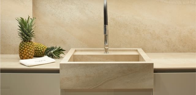 Sintered stone vanity fabricated with premium material. Best Kitchen worktops in Bristol.